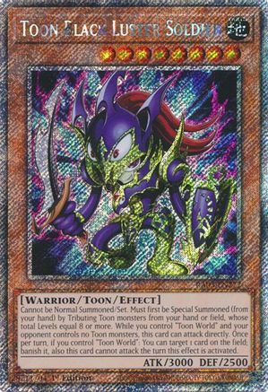 Toon Black Luster Soldier (Platinum Secret Rare) (RA03-EN272) - Quarter Century Bonanza Platinum Secret Rare 1st Edition