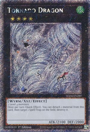 Tornado Dragon (Platinum Secret Rare) (RA04-EN289) - Quarter Century Stampede Platinum Secret Rare 1st Edition