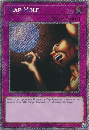 Trap Hole (Platinum Secret Rare) (RA03-EN085) - Quarter Century Bonanza Platinum Secret Rare 1st Edition