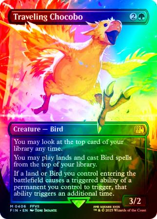 Traveling Chocobo (Borderless) - 0406 - Foil