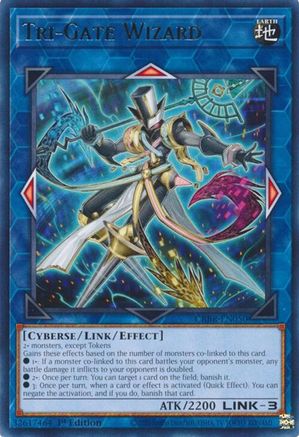 Tri-Gate Wizard (CRBR-EN050) - Crossover Breakers Rare 1st Edition
