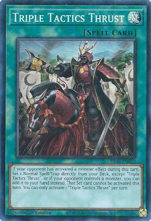 Triple Tactics Thrust (RA03-EN072) - Quarter Century Bonanza Super Rare 1st Edition