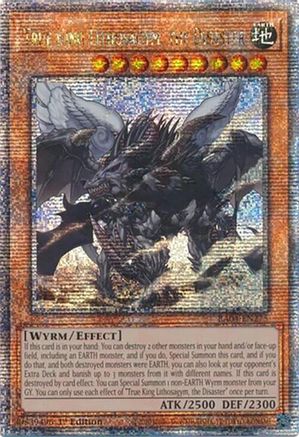 True King Lithosagym, the Disaster (Quarter Century Secret Rare) (RA04-EN275) - Quarter Century Stampede Quarter Century Secret Rare 1st Edition