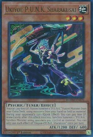 Ukiyoe-P.U.N.K. Sharakusai (BLMM-EN070) - Battles of Legend: Monster Mayhem Ultra Rare 1st Edition