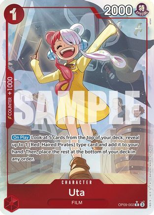 Uta (Parallel) - OP09-002 - Rare Foil