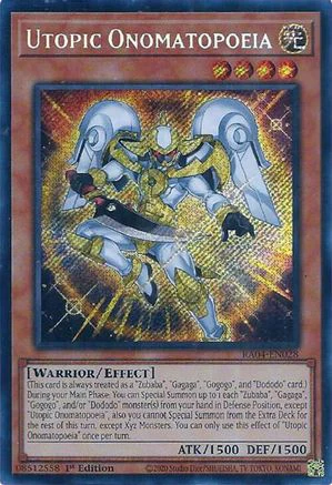 Utopic Onomatopoeia (Secret Rare) (RA04-EN028) - Quarter Century Stampede Secret Rare 1st Edition