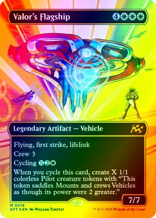 Valor's Flagship (Borderless) (First-Place Foil) - 0519 - Foil