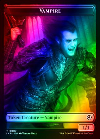 Vampire (0007) // Vampire (0008) Double-Sided Token - 7 // 8 - Foil