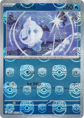 Vanillite (Master Ball Pattern) - 027/086 - Common Reverse Holo