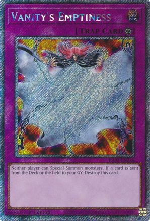 Vanity's Emptiness (Platinum Secret Rare) (RA03-EN246) - Quarter Century Bonanza Platinum Secret Rare 1st Edition