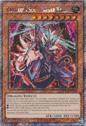 Vanquish Soul Caesar Valius (Platinum Secret Rare) (RA04-EN046) - Quarter Century Stampede Platinum Secret Rare 1st Edition