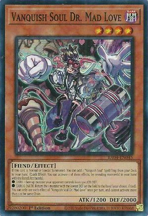 Vanquish Soul Dr. Mad Love (RA04-EN045) - Quarter Century Stampede Super Rare 1st Edition