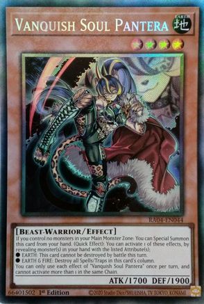 Vanquish Soul Pantera (PCR) (RA04-EN044) - Quarter Century Stampede Collector's Rare 1st Edition