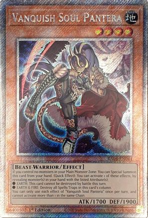 Vanquish Soul Pantera (Platinum Secret Rare) (RA04-EN044) - Quarter Century Stampede Platinum Secret Rare 1st Edition