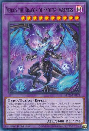 Veidos the Dragon of Endless Darkness (MP25-EN373) - 2025 Mega-Pack Common / Short Print 1st Edition