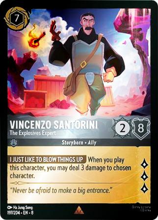 Vincenzo Santorini - The Explosives Expert - 197/204 - Rare Cold Foil