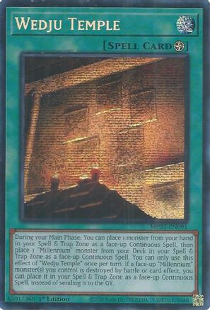 Wedju Temple (MP25-EN091) - 2025 Mega-Pack Prismatic Secret Rare 1st Edition