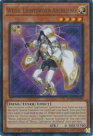 Weiss, Lightsworn Archfiend (MP25-EN186) - 2025 Mega-Pack Ultra Rare 1st Edition