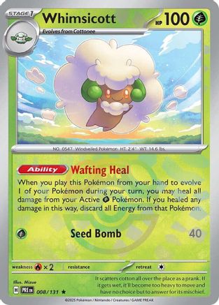 Whimsicott - 008/131 - Master Ball Reverse Holo Rare