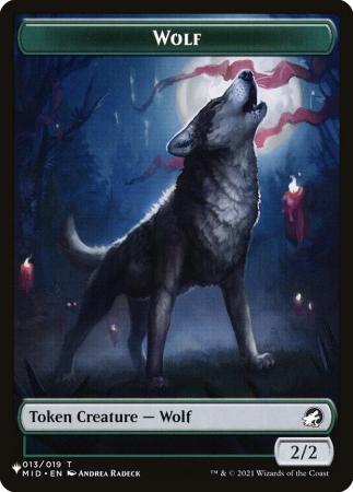 Wolf // Soldier Double-Sided Token - 13 // 2