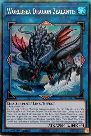 Worldsea Dragon Zealantis (PCR) (RA04-EN082) - Quarter Century Stampede Collector's Rare 1st Edition
