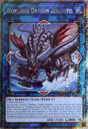 Worldsea Dragon Zealantis (Platinum Secret Rare) (RA04-EN082) - Quarter Century Stampede Platinum Secret Rare 1st Edition