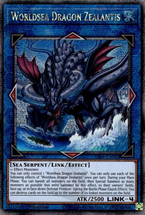 Worldsea Dragon Zealantis (Quarter Century Secret Rare) (RA04-EN082) - Quarter Century Stampede Quarter Century Secret Rare 1st Edition