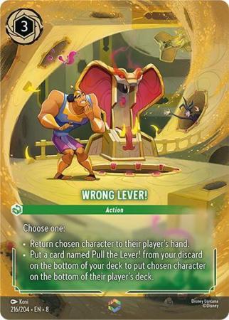 Wrong Lever! (Alternate Art) - 216/204 - Enchanted Holofoil