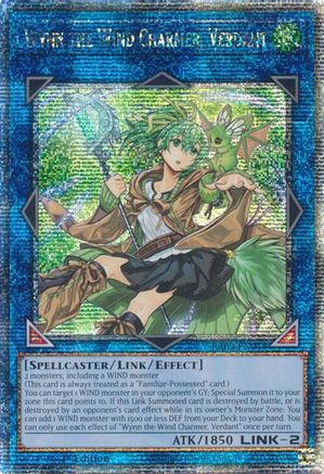 Wynn the Wind Charmer, Verdant (Quarter Century Secret Rare) (RA03-EN045) - Quarter Century Bonanza Quarter Century Secret Rare 1st Edition