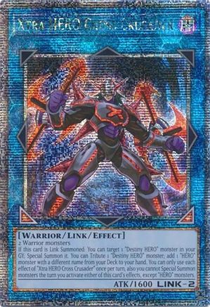 Xtra HERO Cross Crusader (Quarter Century Secret Rare) (RA04-EN076) - Quarter Century Stampede Quarter Century Secret Rare 1st Edition