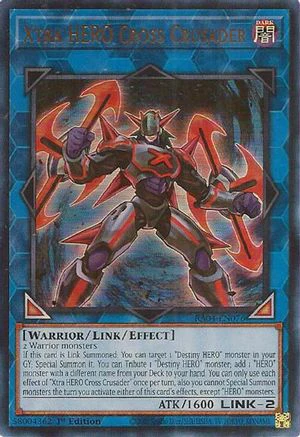 Xtra HERO Cross Crusader (UR) (RA04-EN076) - Quarter Century Stampede Ultra Rare 1st Edition