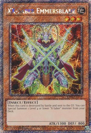 XX-Saber Emmersblade (Platinum Secret Rare) (RA04-EN141) - Quarter Century Stampede Platinum Secret Rare 1st Edition