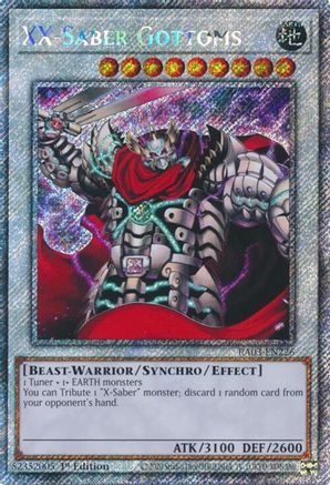 XX-Saber Gottoms (Platinum Secret Rare) (RA03-EN226) - Quarter Century Bonanza Platinum Secret Rare 1st Edition