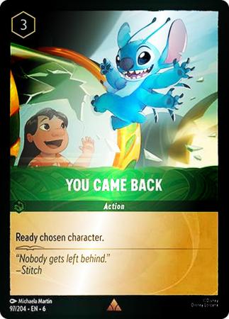 You Came Back - 97/204 - Rare Cold Foil