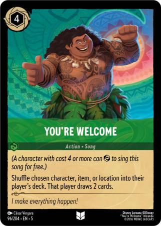 You're Welcome - 096/204 - Uncommon Cold Foil