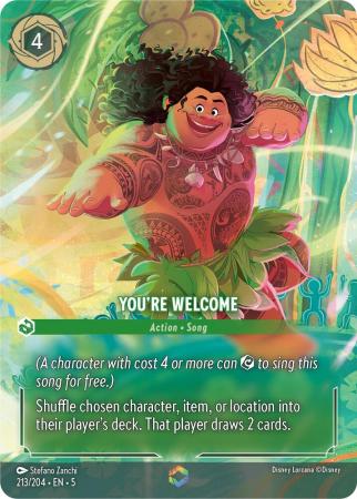 You're Welcome - 213/204 - Enchanted Holofoil