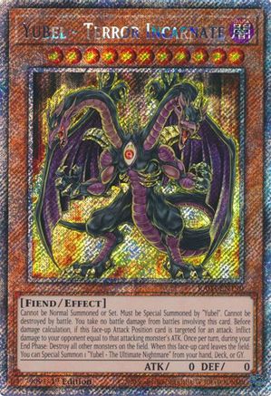 Yubel - Terror Incarnate (Platinum Secret Rare) (RA03-EN190) - Quarter Century Bonanza Platinum Secret Rare 1st Edition