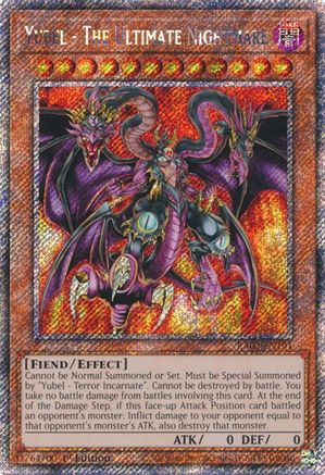 Yubel - The Ultimate Nightmare (Platinum Secret Rare) (RA03-EN191) - Quarter Century Bonanza Platinum Secret Rare 1st Edition