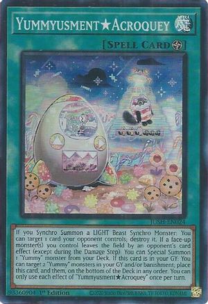 YummyusmentAcroquey (Super Rare) (JUSH-EN024) - Justice Hunters Super Rare 1st Edition