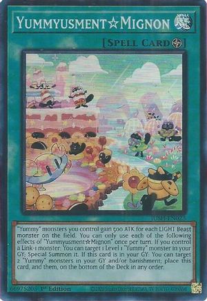 YummyusmentMignon (Super Rare) (JUSH-EN023) - Justice Hunters Super Rare 1st Edition