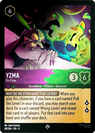 Yzma - On Edge - 068/204 - Super Rare Cold Foil