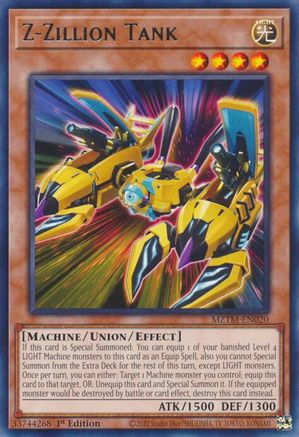 Z-Zillion Tank (MZTM-EN020) - Maze of the Master Rare 1st Edition