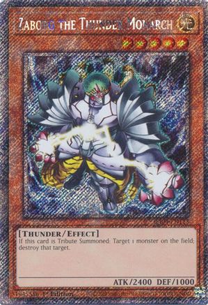 Zaborg the Thunder Monarch (Platinum Secret Rare) (RA04-EN125) - Quarter Century Stampede Platinum Secret Rare 1st Edition