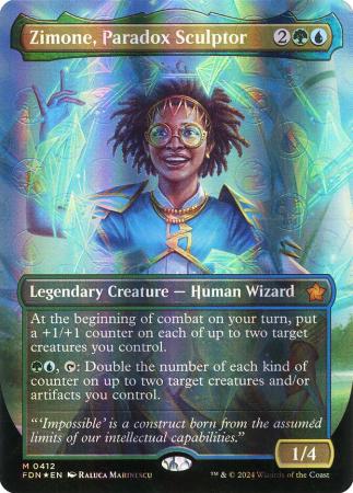 Zimone, Paradox Sculptor (Borderless) (Mana Foil) - 0412 - Foil