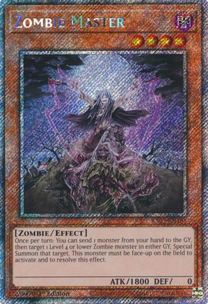 Zombie Master (Platinum Secret Rare) (RA03-EN185) - Quarter Century Bonanza Platinum Secret Rare 1st Edition