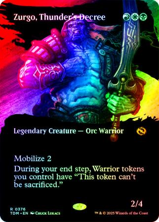 Zurgo, Thunder's Decree (Borderless) - 0376 - Foil